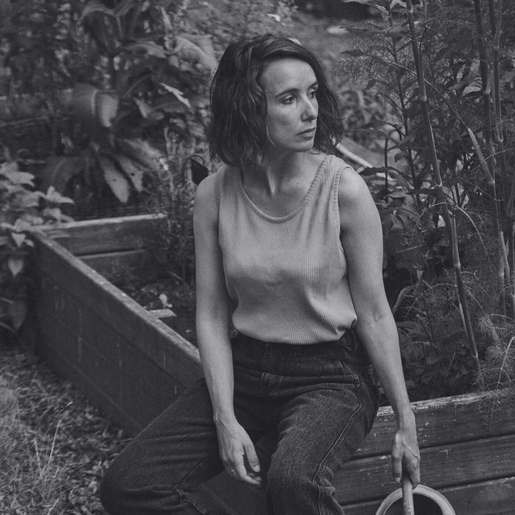 Poudre Organic Ribbed Chilli Tank Top / Biscotti