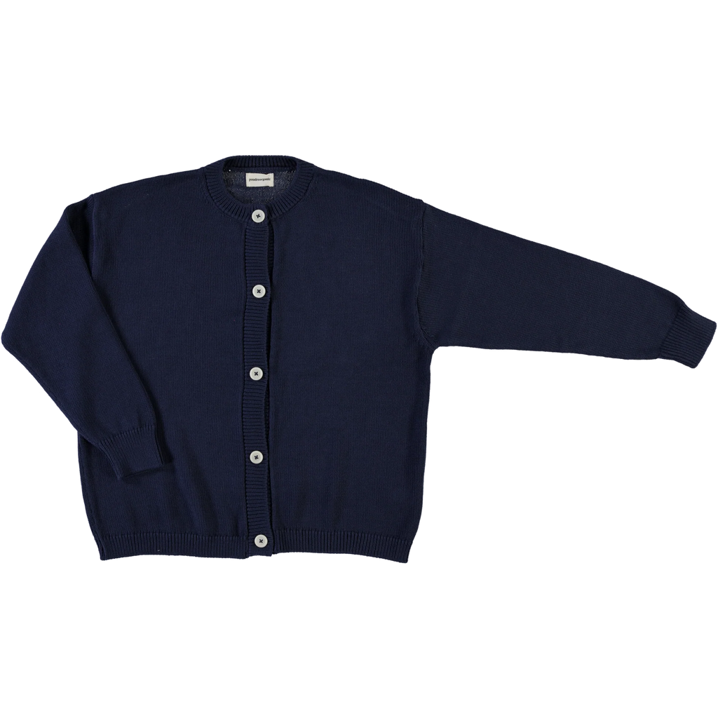 Poudre Organic Petal Cotton Cardigan / Navy