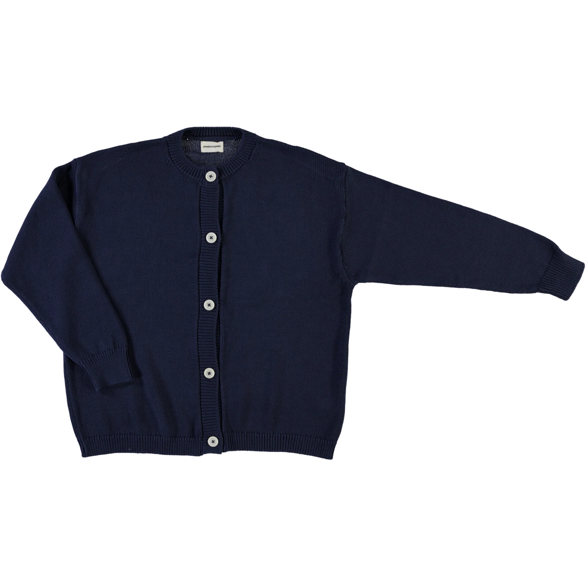 Poudre Organic Petal Cotton Cardigan / Navy