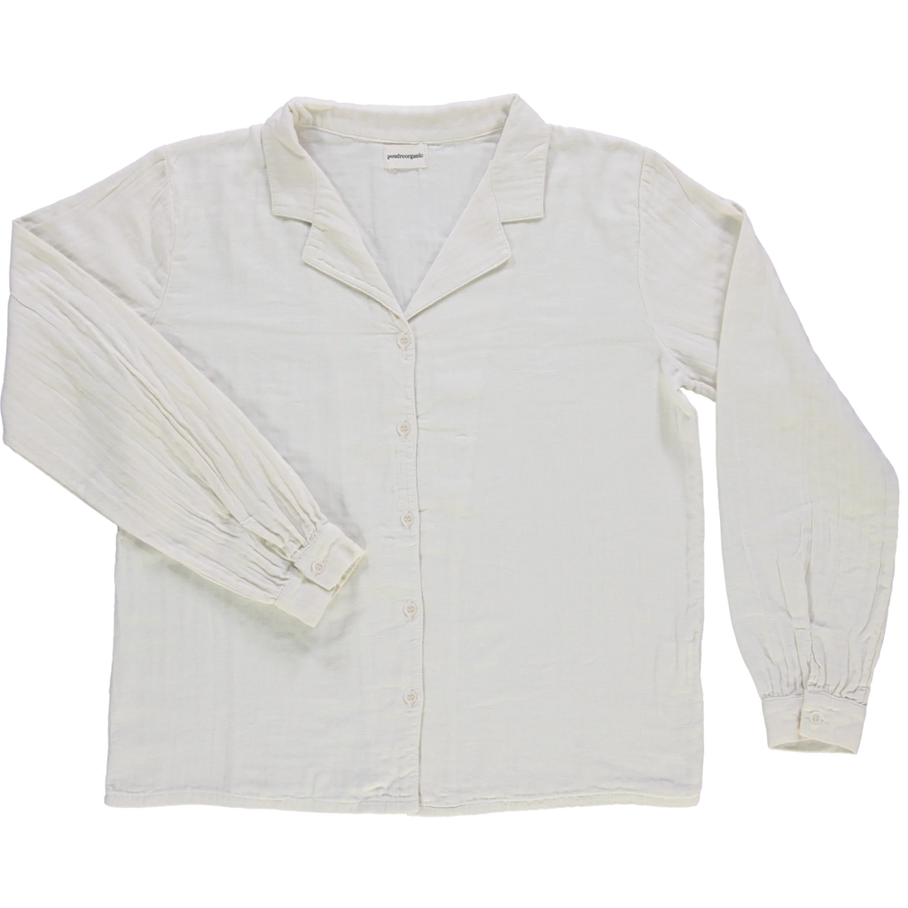 Poudre Organic Date Shirt / Egret