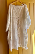 Studio Jos Lin White Cotton Gauze Embroidered Tunic
