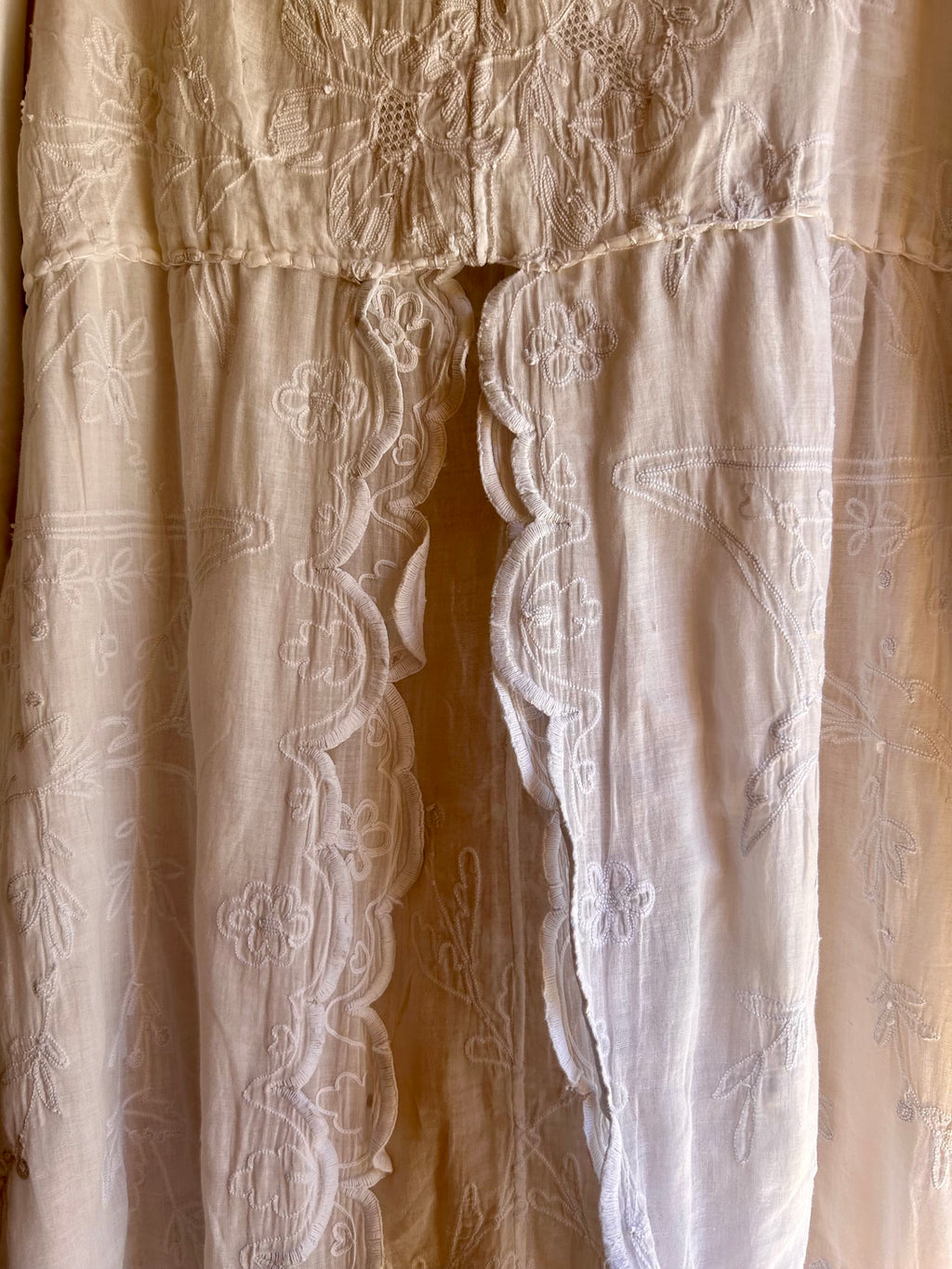 Studio Jos Lin White Cotton Gauze Embroidered Tunic