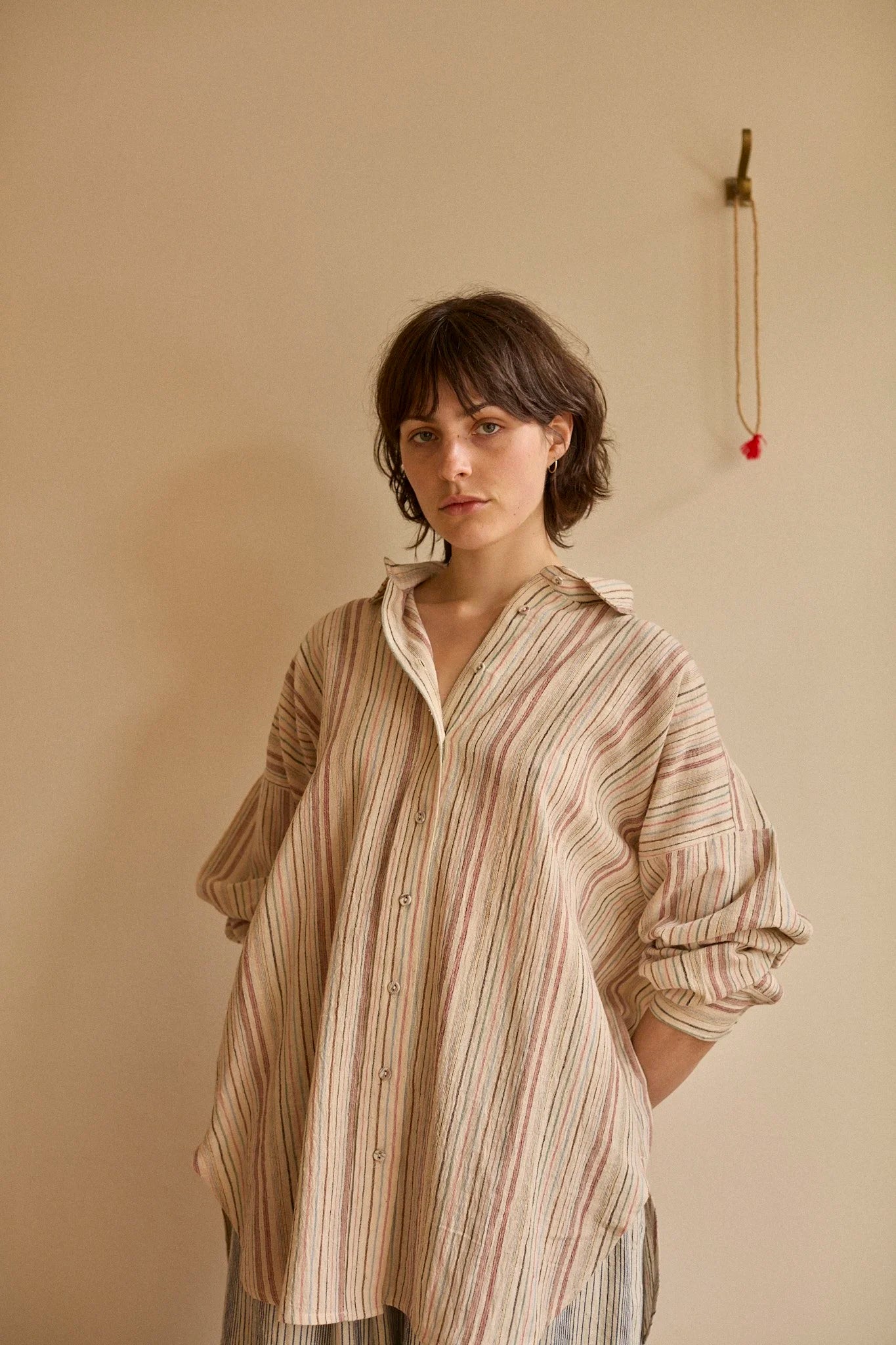 Studio Ren Painter's Shirt / Party Stripe Pinks