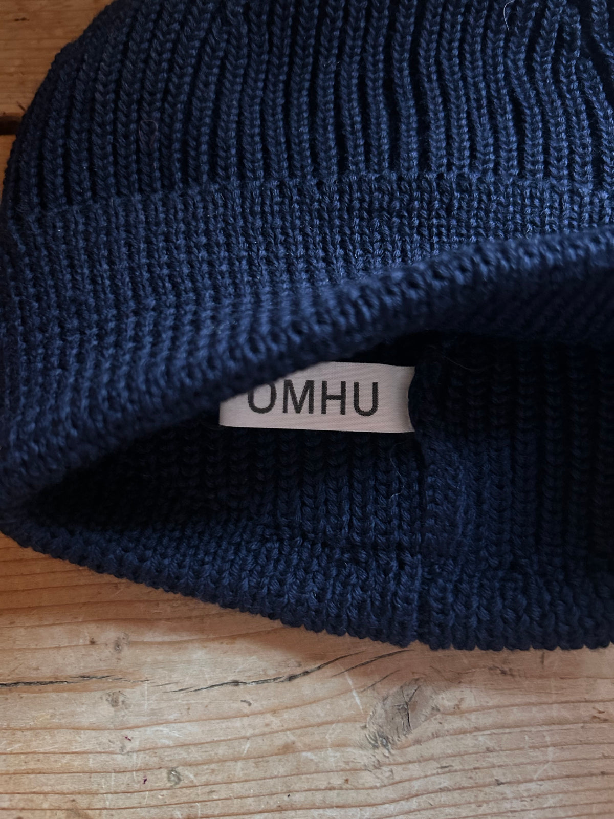 OMHU Tunø Merino Wool Beanie / Navy