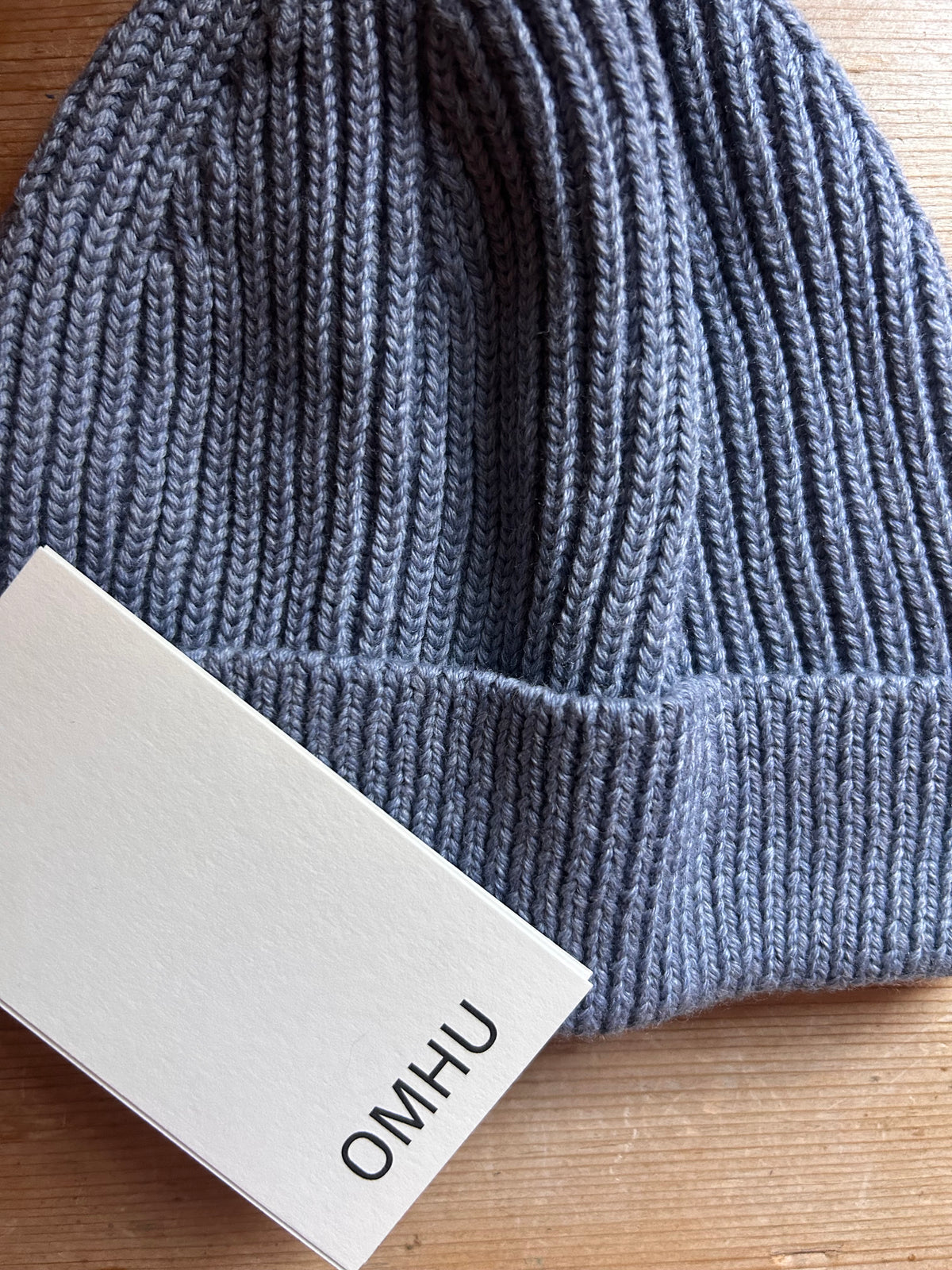 OMHU Tunø Merino Wool Beanie / Light Blue