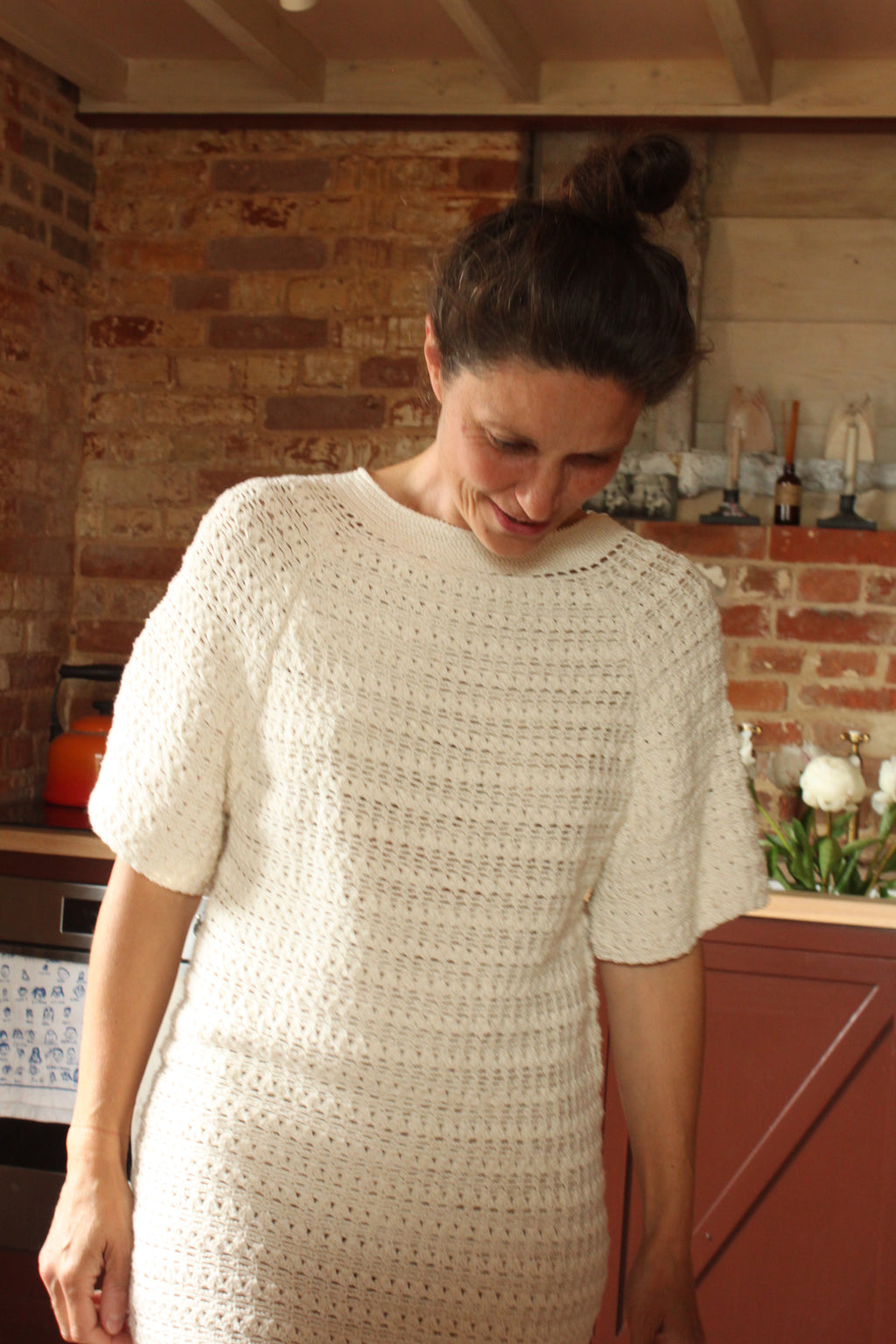 The Knotty Ones Hand Crocheted Vasara Dress / Sea Salt