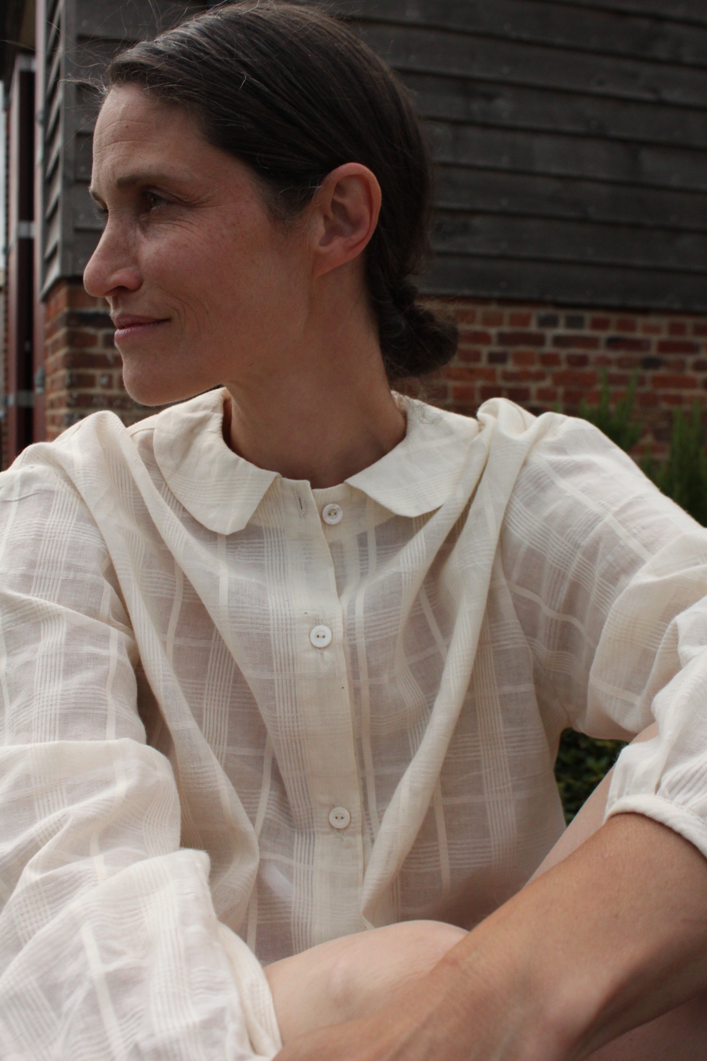Kaely Russell Bloom Shirt / Vanilla Check