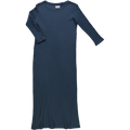 Poudre Organic Ribbed Cotton Orchid Dress / Navy