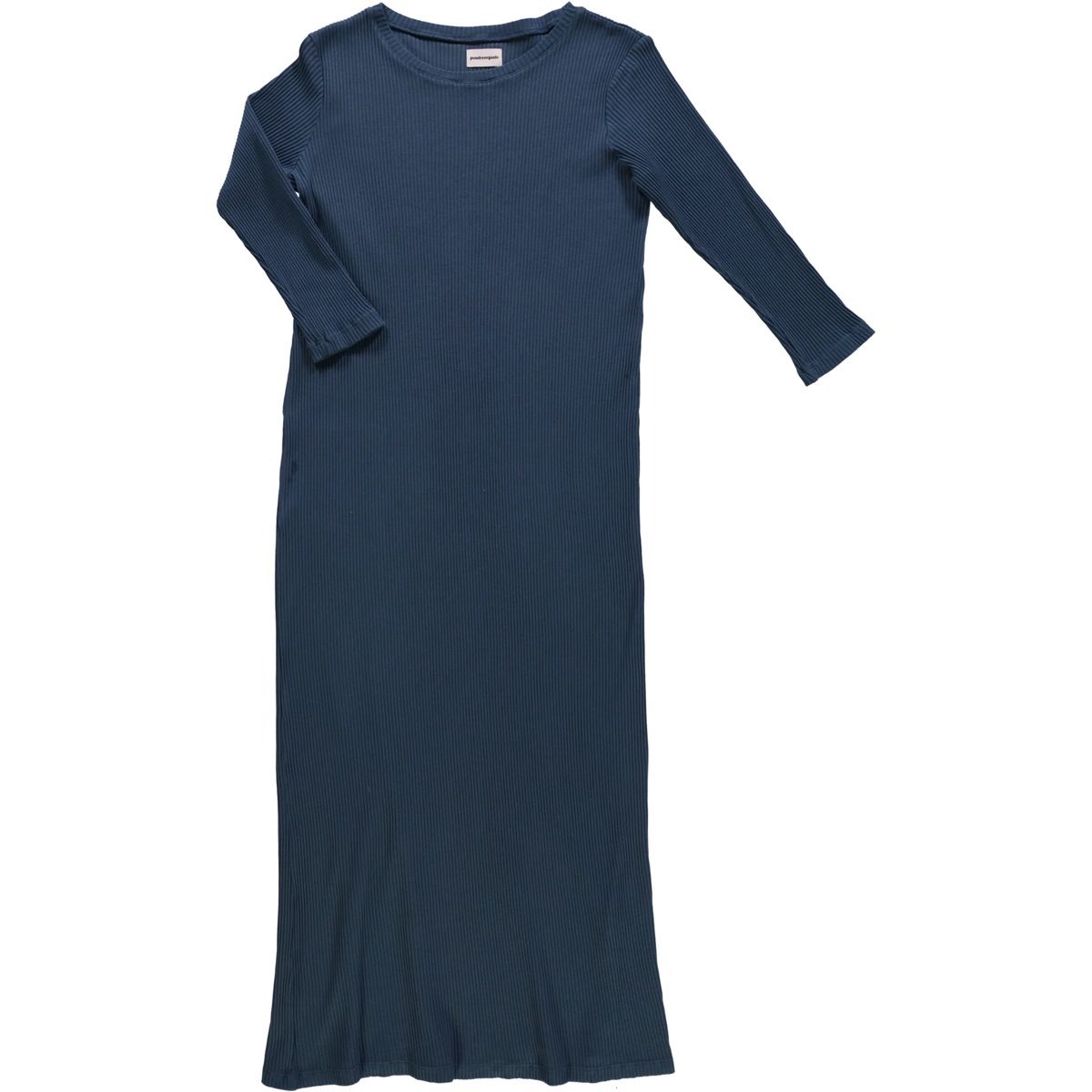 Poudre Organic Ribbed Cotton Orchid Dress / Navy