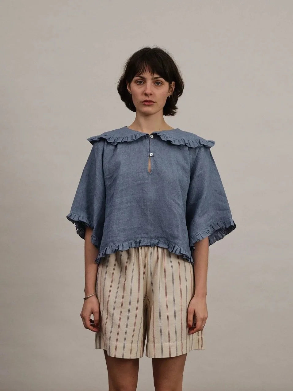 Studio Ren Gracie Top / Morning Blue Linen