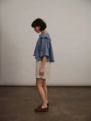 Studio Ren Gracie Top / Morning Blue Linen