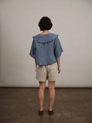 Studio Ren Gracie Top / Morning Blue Linen