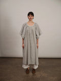Studio Ren Kiki Maxi Dress /Textured Blue Plaid)