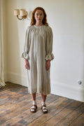 Studio Ren Scallop Sleeve Maxi Dress / Stripes