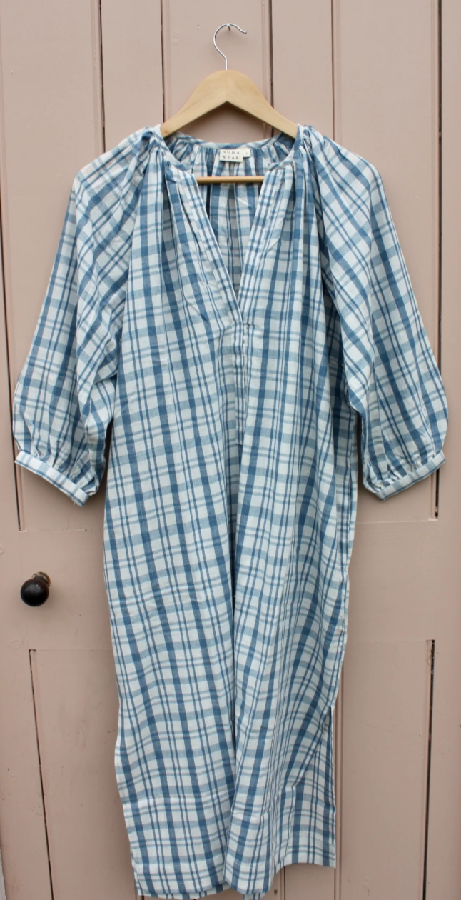 Nona Wear Grace Dress / Blue/White Check