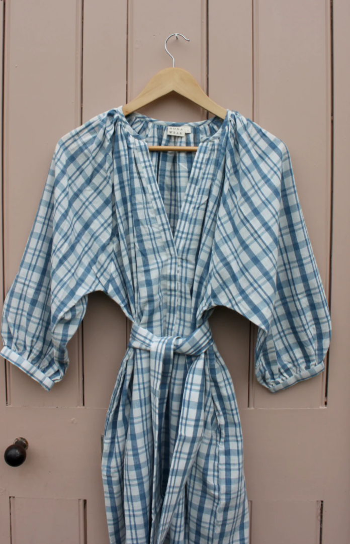 Nona Wear Grace Dress / Blue/White Check