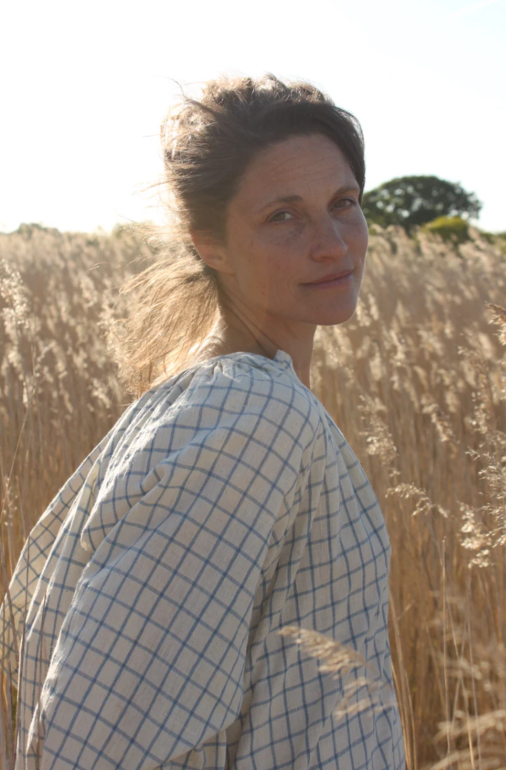 Nona Wear Grace Dress / Light Blue Check