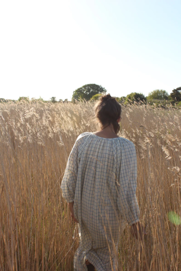 Nona Wear Grace Dress / Light Blue Check