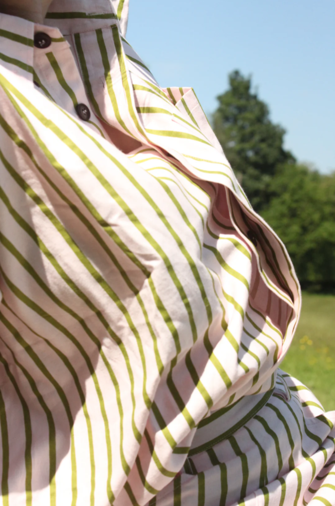 Nona Wear Estrella Shirt / Pink/Green Stripe
