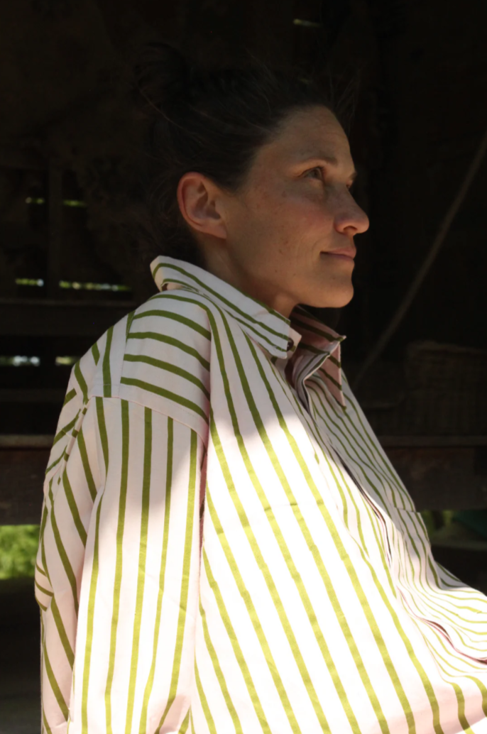 Nona Wear Estrella Shirt / Pink/Green Stripe