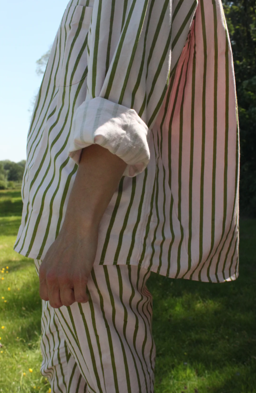 Nona Wear Estrella Shirt / Pink/Green Stripe