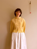 Studio Ren Lillian Frill Sleeve Shirt / Buttercup Linen