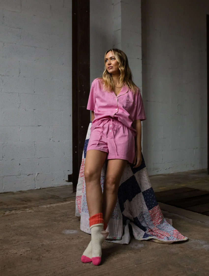 Martha Rose Buttercup Short Pyjama Set / Pink