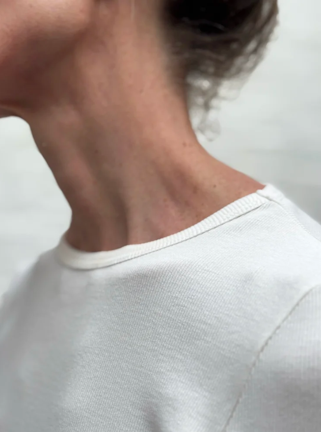 Elliot Organics Agnes Long Sleeve Vest / White