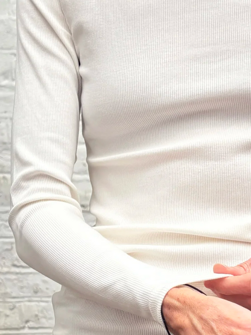 Elliot Organics Agnes Long Sleeve Vest / White