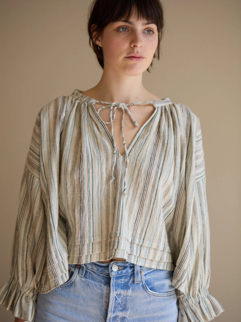Studio Ren Margaux Top / Party Stripe Blues