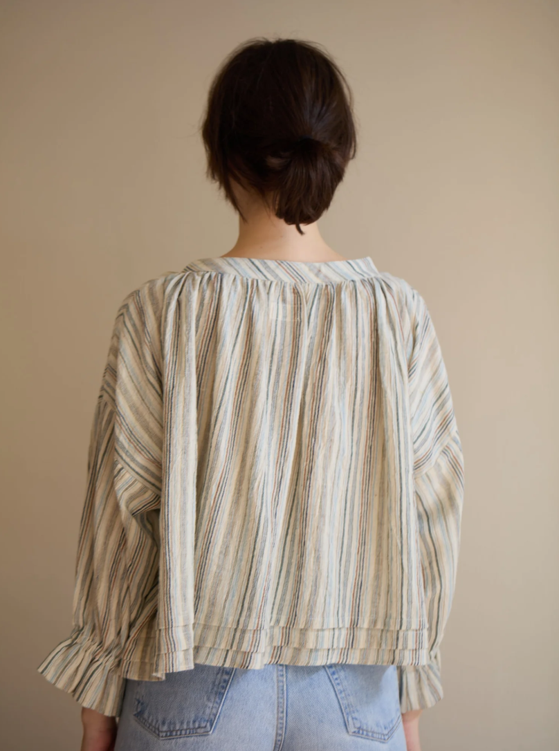 Studio Ren Margaux Top / Party Stripe Blues