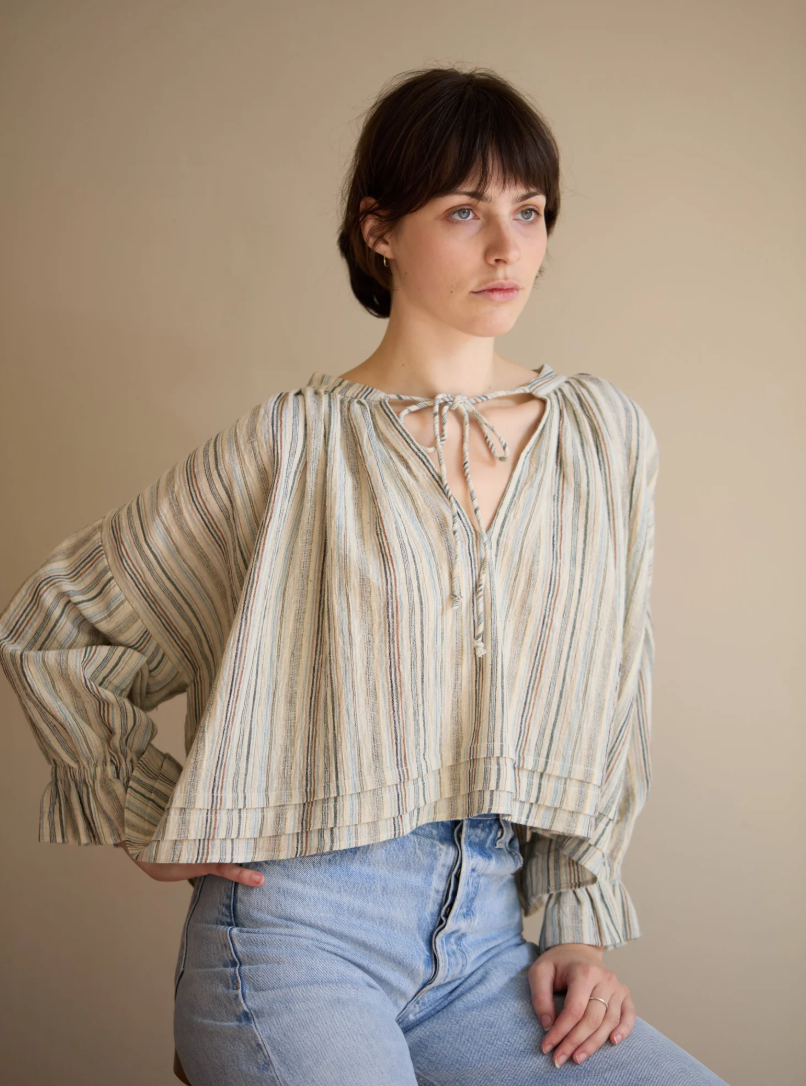 Studio Ren Margaux Top / Party Stripe Blues