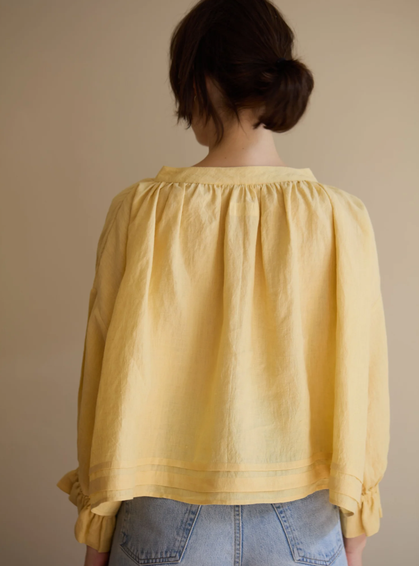 Studio Ren Margaux Top / Yellow Linen