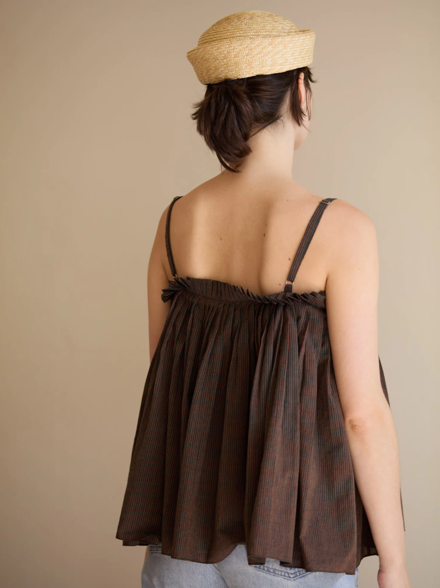 Studio Ren Nolan Cami / Orange/Grey Stripe