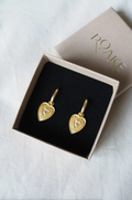 Roake Studio Love Heart Gold Charm Earrings
