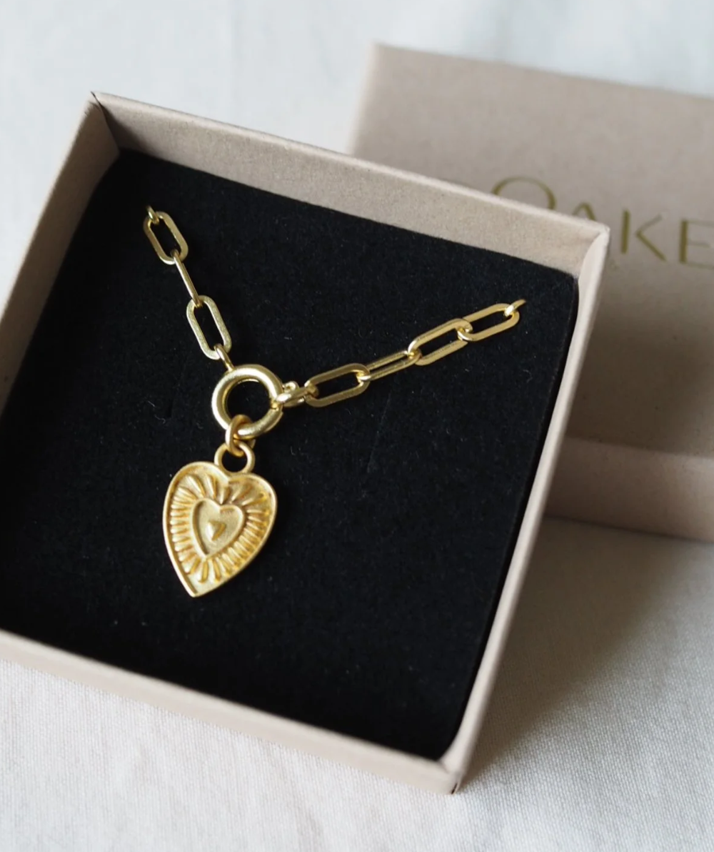 Roake Studio Love Heart Gold Charm Necklace