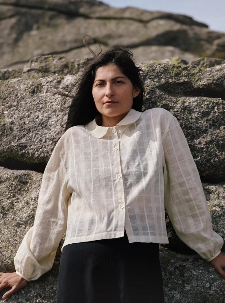 Kaely Russell Bloom Shirt / Vanilla Check