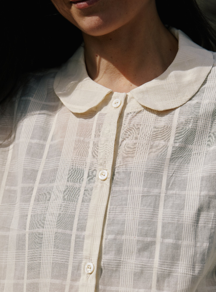 Kaely Russell Bloom Shirt / Vanilla Check