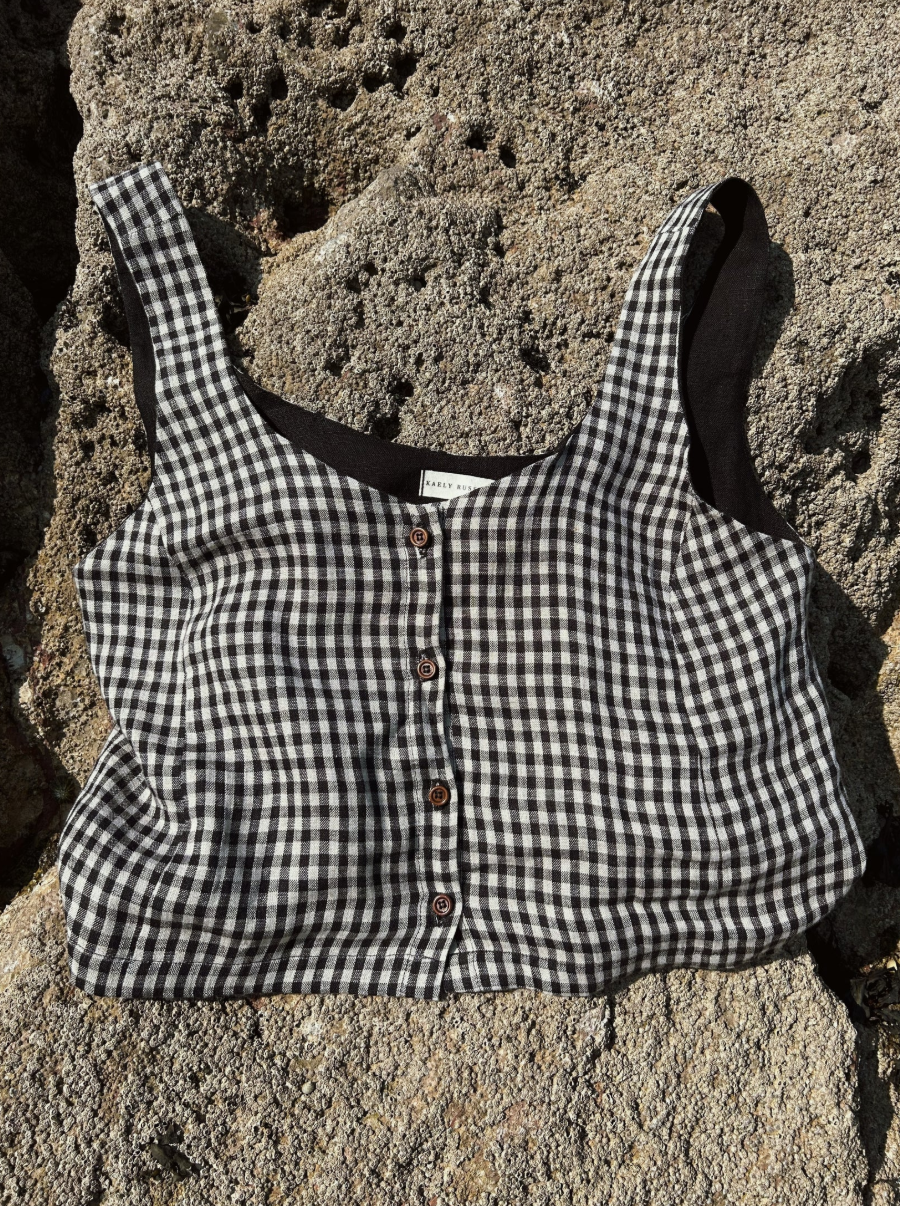 May Cami / Black Gingham