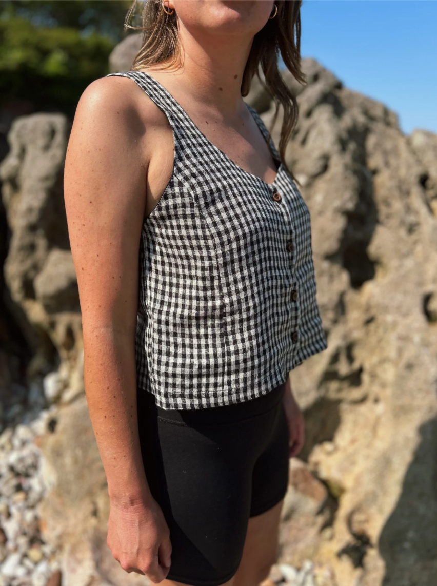 May Cami / Black Gingham
