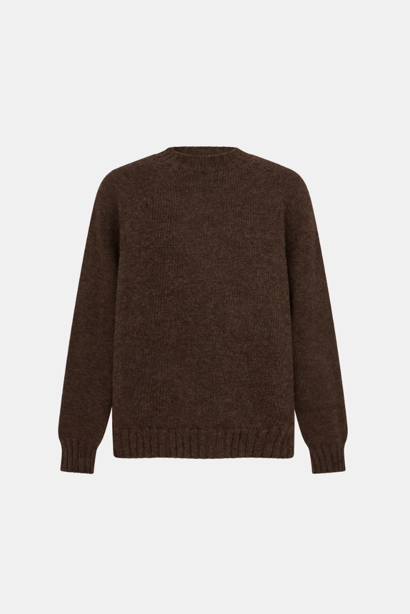OMHU Romsø crew neck sweater/Brown O/S