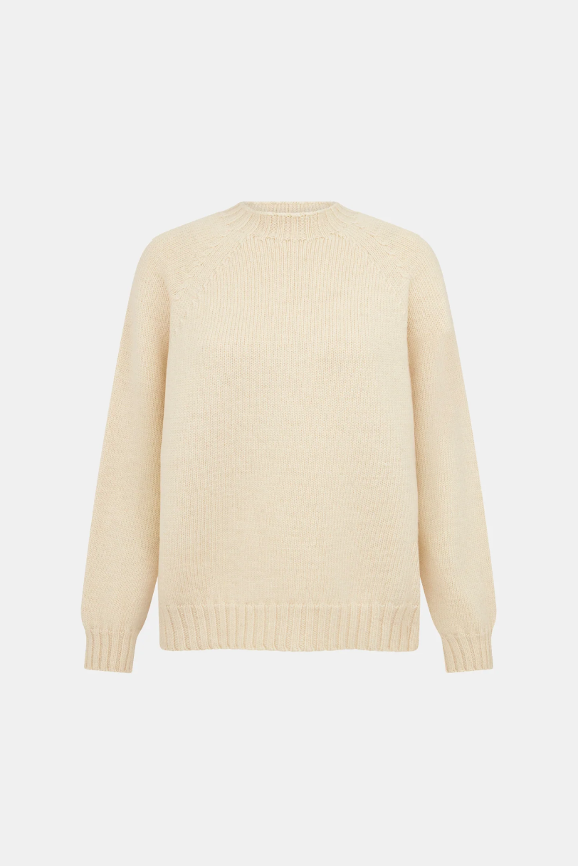 OMHU Romsø crew neck sweater/Natural O/S