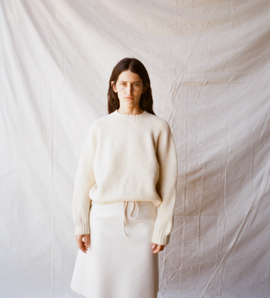OMHU Romsø crew neck sweater/Natural O/S
