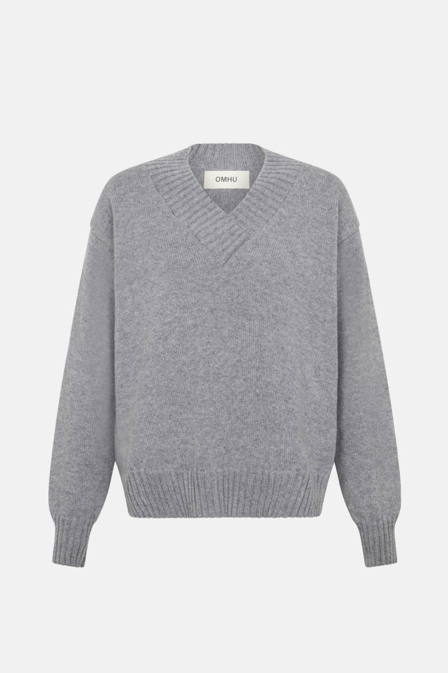 OMHU Torø V-neck sweater/ Grey