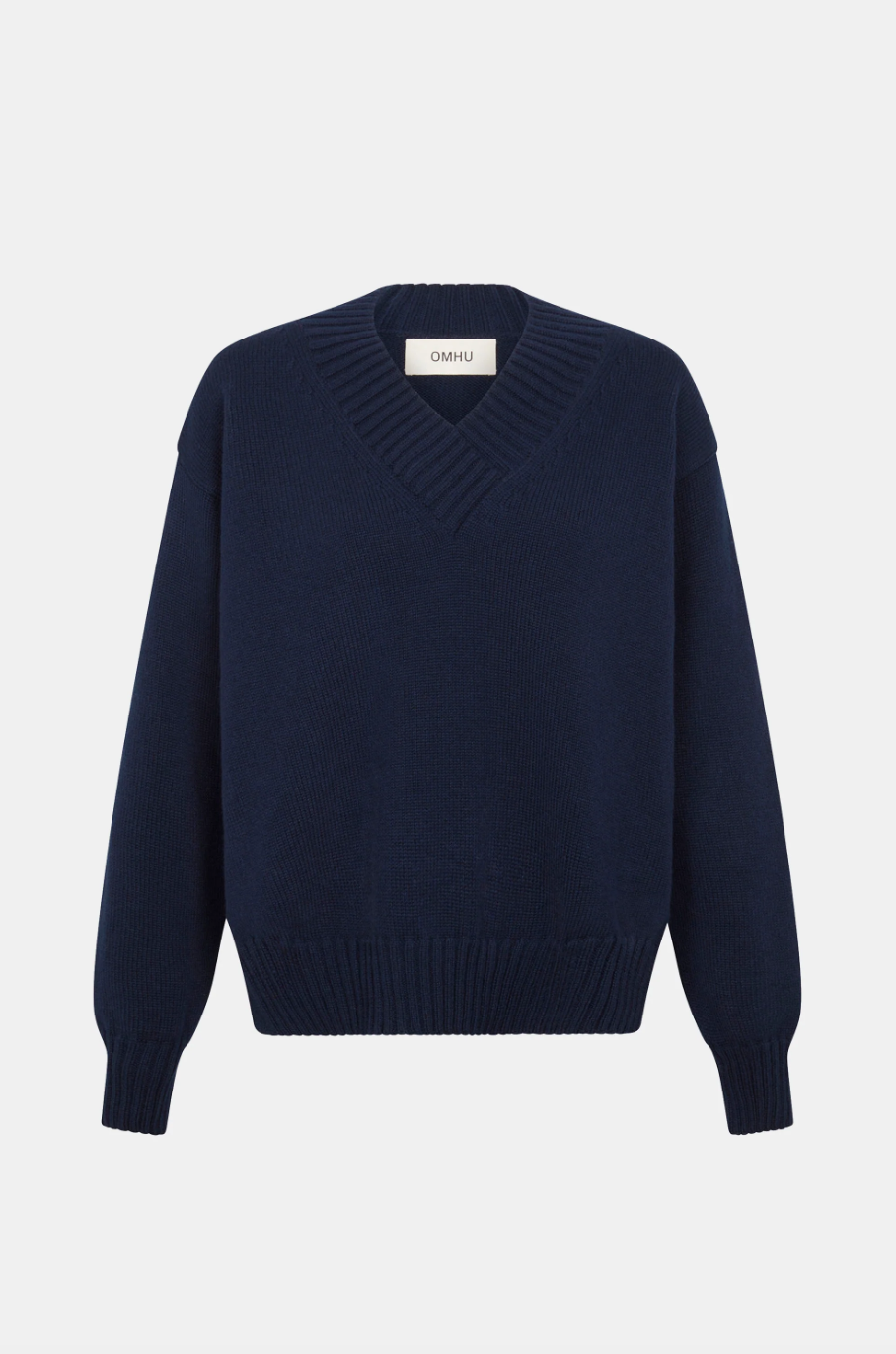 OMHU Torø V-neck sweater/ Navy