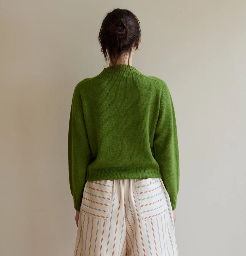 Studio Ren Essential Cardigan / Moss Green