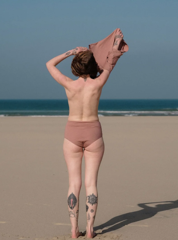 Elsa High Waisted Brief / Dusty Rose