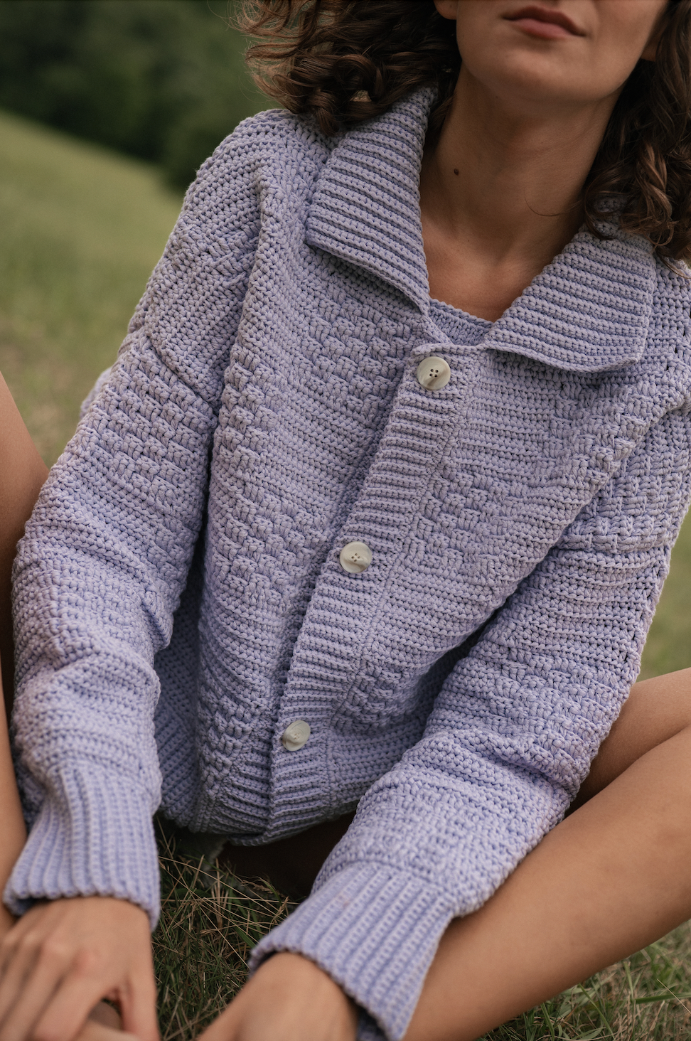 The Knotty Ones  Prietema Crocheted Jacket / Lilac