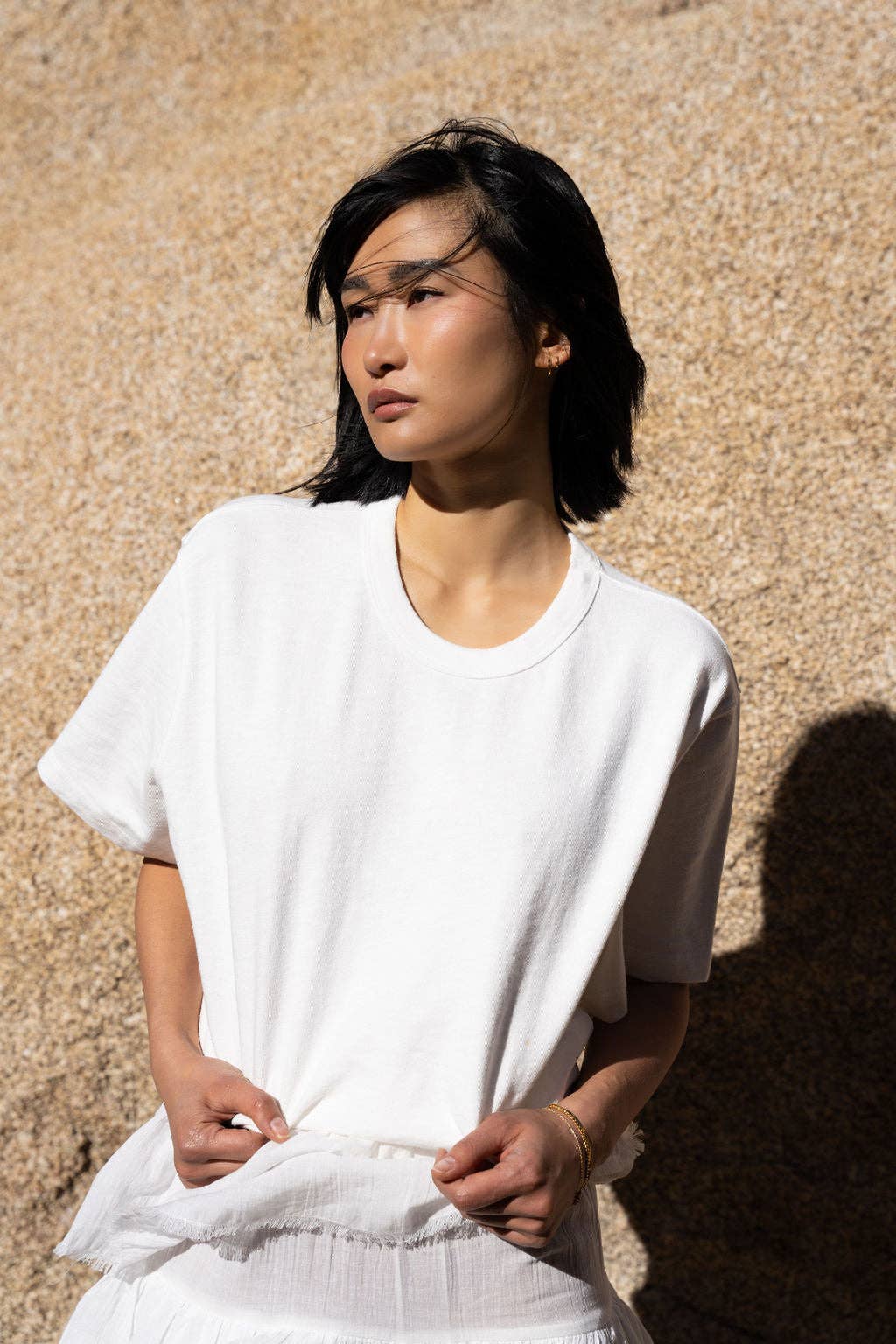 A Perfect Nomad Organic Cotton T-shirt / White