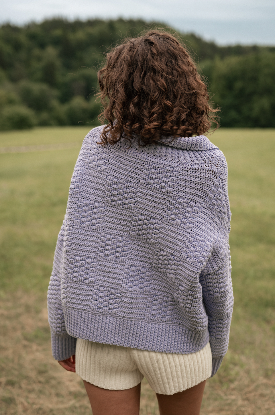The Knotty Ones  Prietema Crocheted Jacket / Lilac